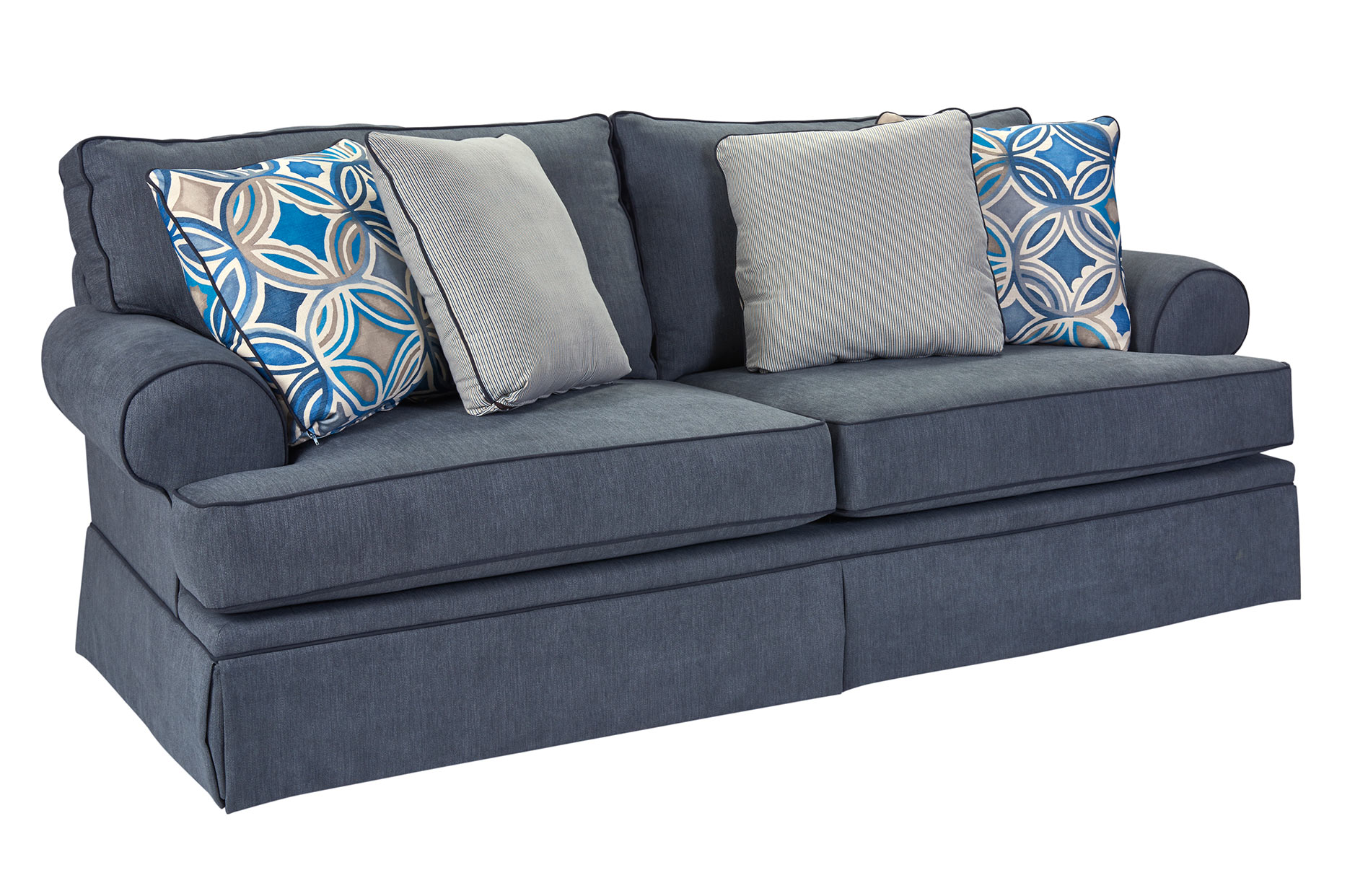 OSP Home Furnishings Ashton 37.4 in. Navy Polyester 2-Seater Loveseat with  Removable Cushions ASN52-S66 - The Home Depot