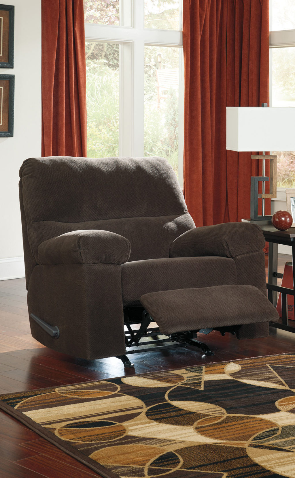 Ashley Zorah Rocker Recliner - Chocolate