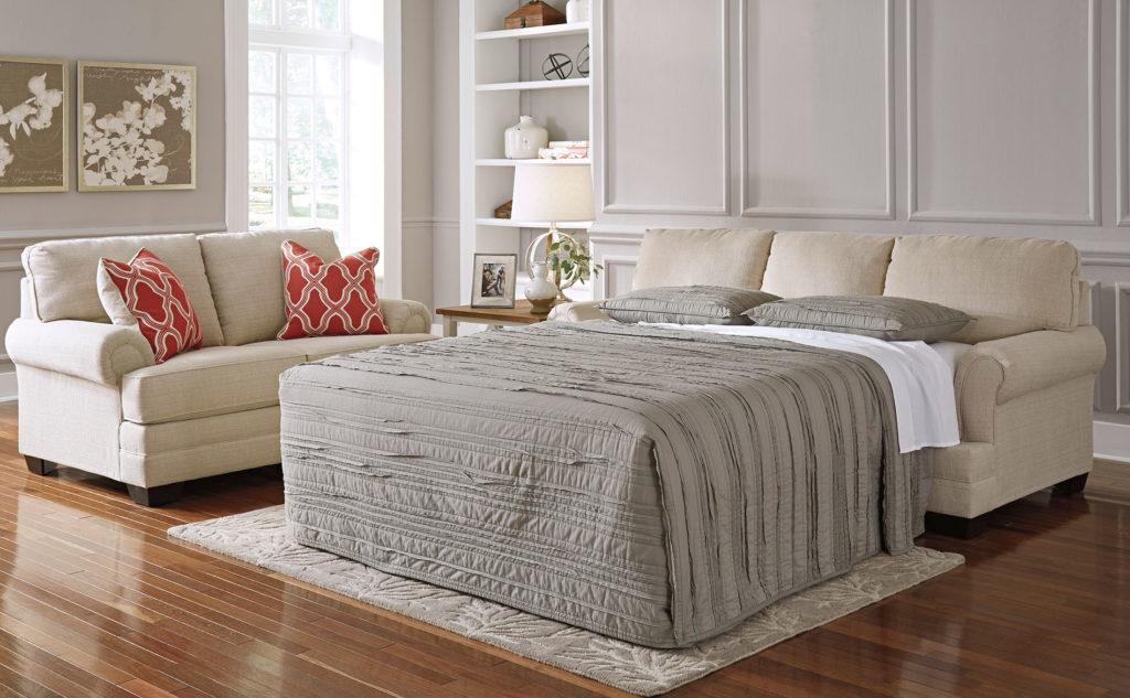 Benchcraft Sansimeon Queen Sleeper Sofa - Stone